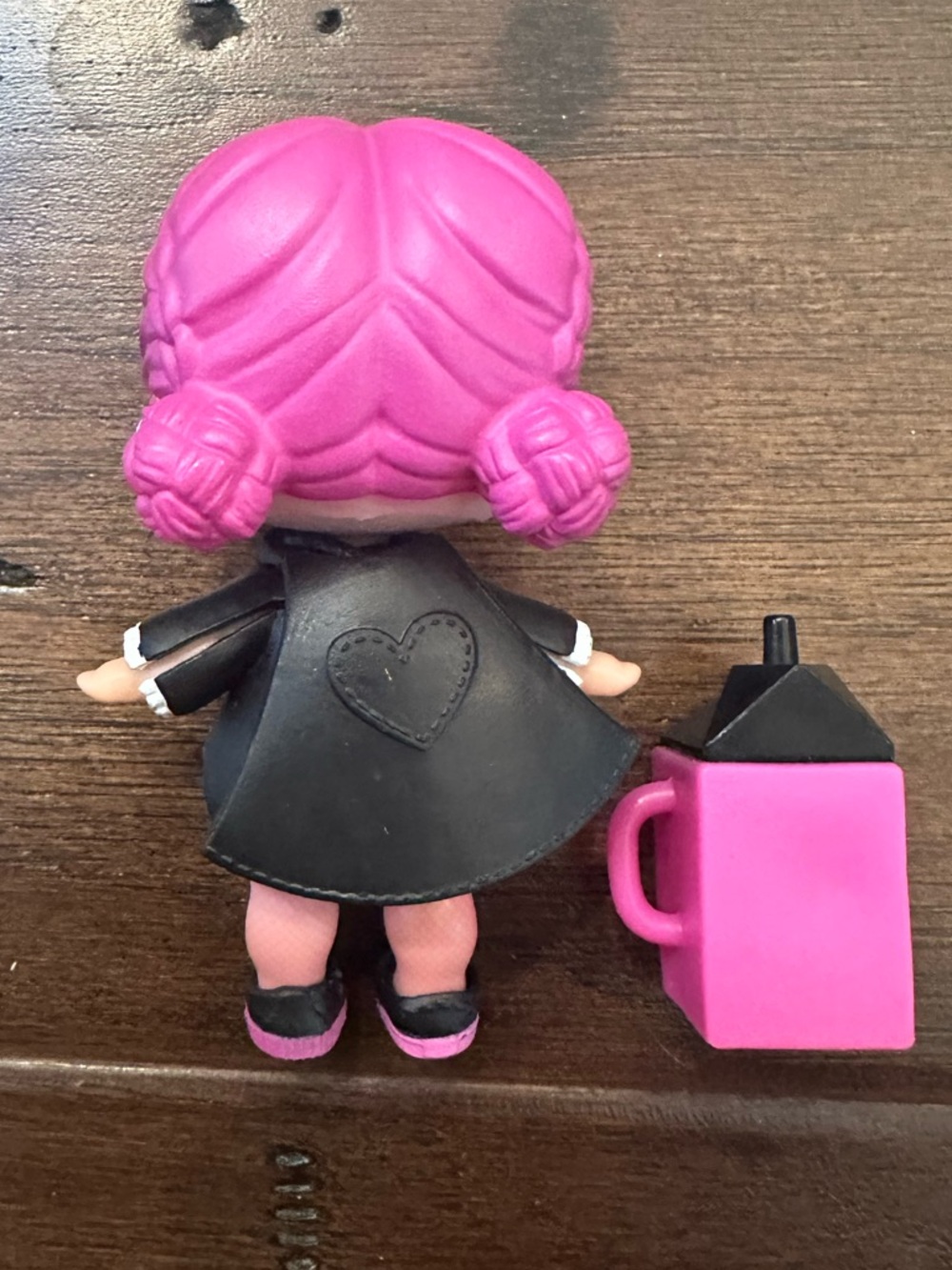 EUC L.O.L. Surprise! Pink and Black Doll with Milk Carton Accessory - Picture 2 of 2